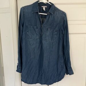 Blue Denim Long Sleeve Shirt